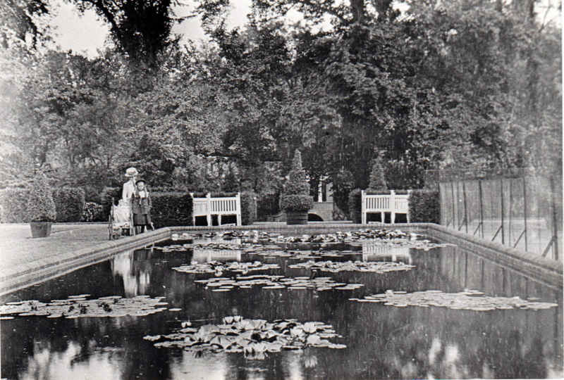 Photograph in approximately 1907 of Lower Lily Pond.