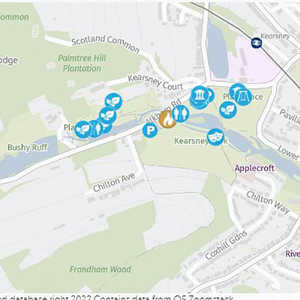 A screenshot preview of the Kearsney Parks accessibility map.