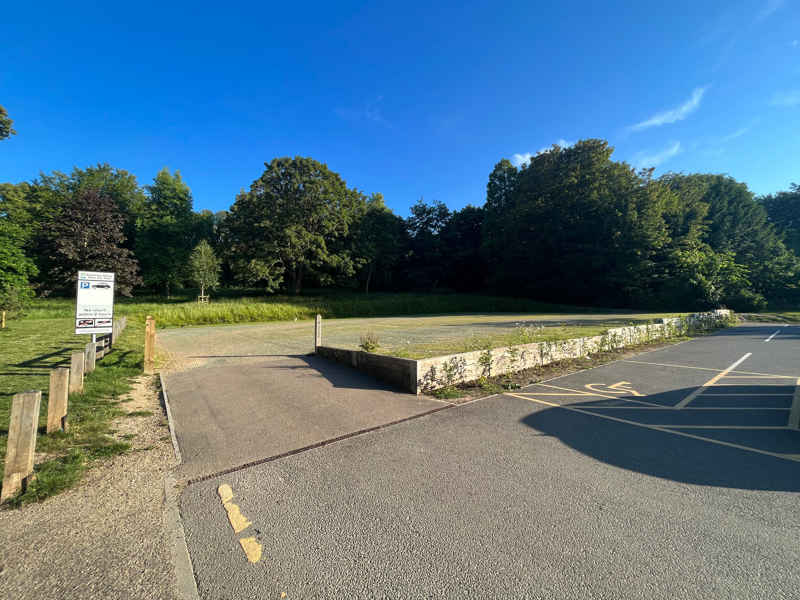 Photograph of the overflow car park, adjacent to the main car park.