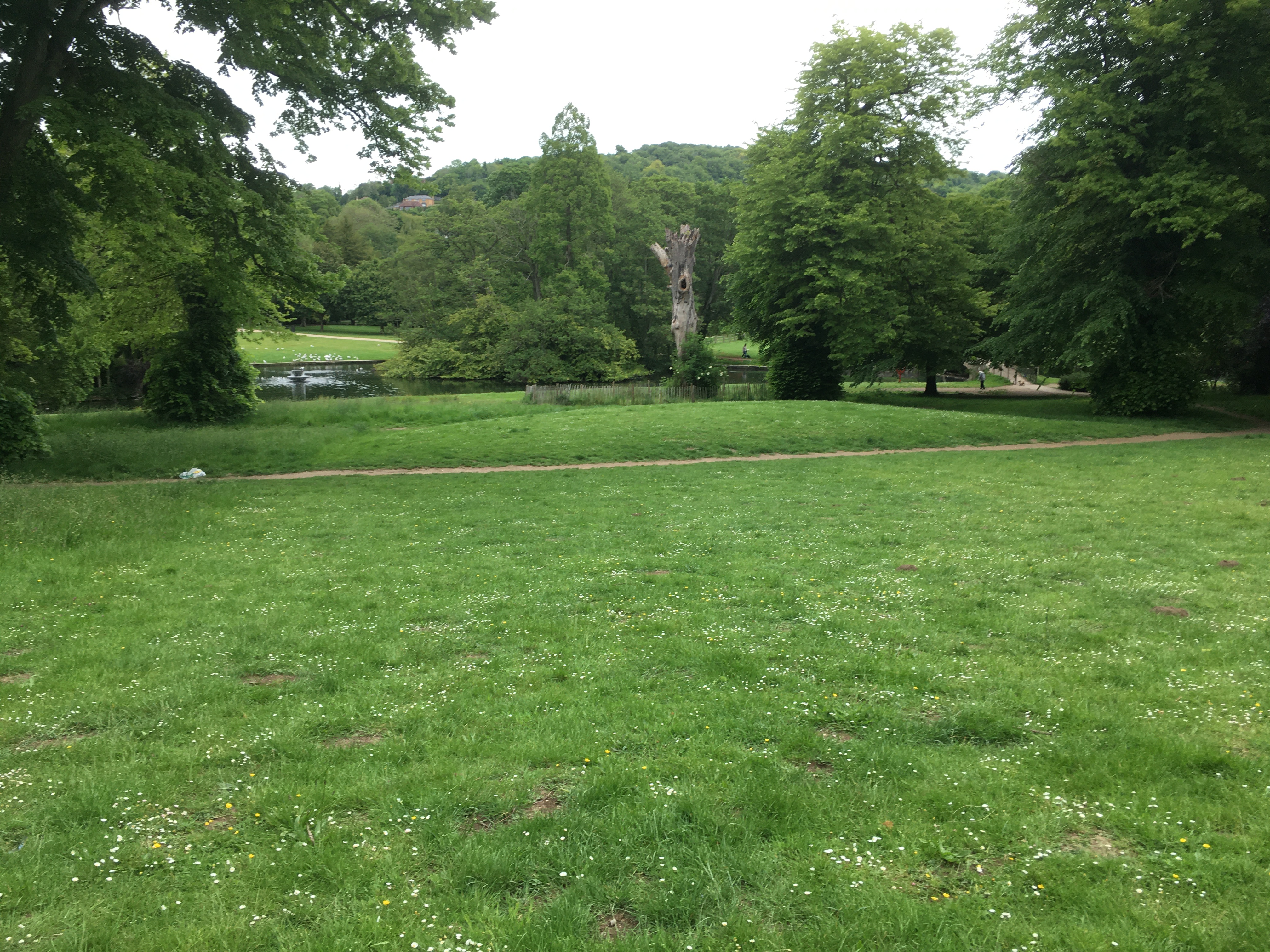 A photo of the area in the park that is used as an open air theatre.