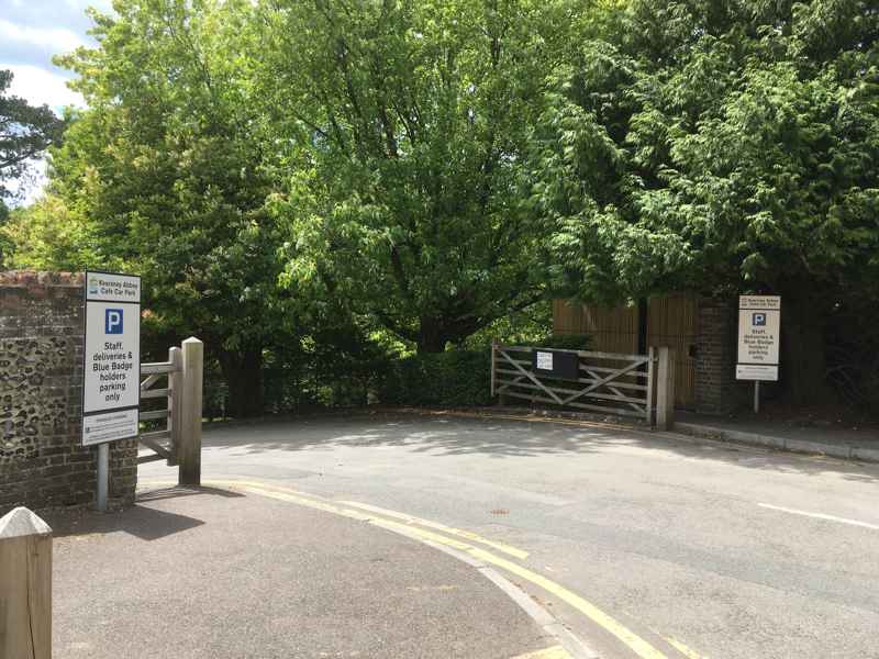 Entrance to disable/staff parking