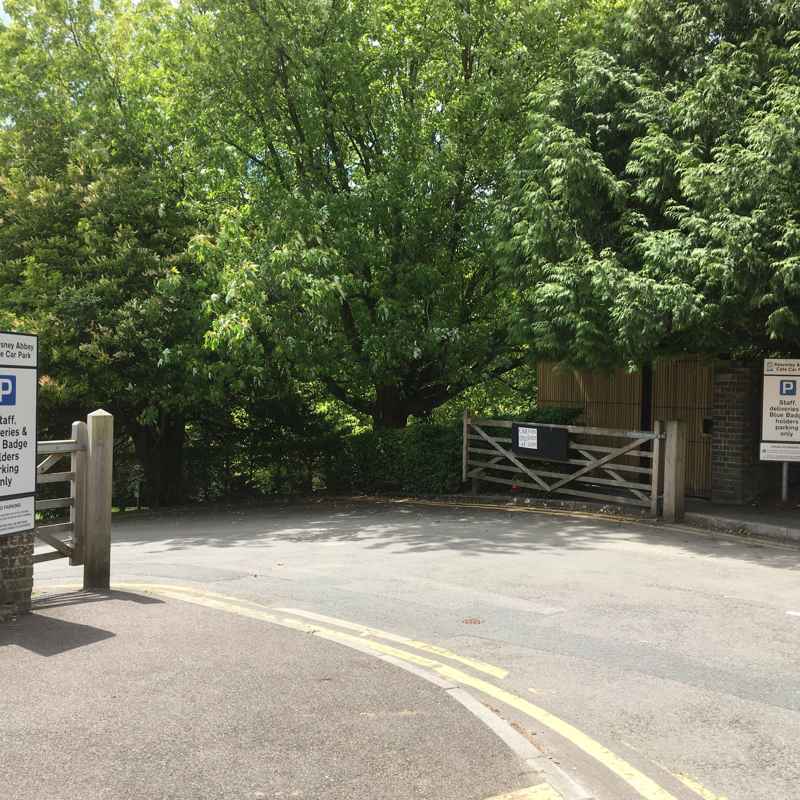 Entrance to disable/staff parking