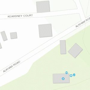 A screenshot preview of the Kearsney Parks accessibility map. Focusing on the Kearsney Abbey cafe.