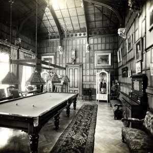 A historic photograph of the original Billiards Room.